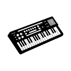 synthesizer icon, synthesizer silhouette vector illustration-simple silhouette illustration of synthesizer, perfect for synthesizer logos and icons