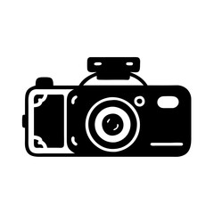 car dashcam icon, car dashcam silhouette vector illustration-simple silhouette illustration of car dashcam, perfect for car dashcam logos and icons