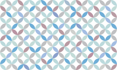 Repeating pattern. Traditional Japanese pattern "Shippou". Colorful. Transparent. Suitable for backgrounds, wrapping paper and greeting cards.