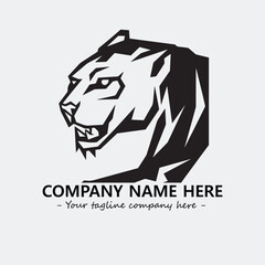 Phanter illustration black and white for logo company vector image
