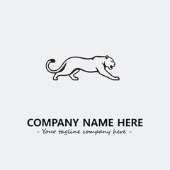 Phanter illustration black and white for logo company vector image
