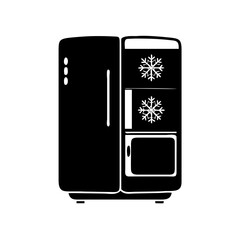 refrigerator icon, refrigerator silhouette vector illustration-simple silhouette illustration of refrigerator, perfect for refrigerator logos and icons