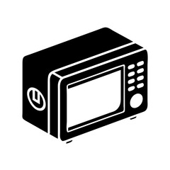 Fototapeta premium microwave oven icon, microwave oven silhouette vector illustration-simple silhouette illustration of microwave oven, perfect for microwave oven logos and icons