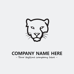 Phanter illustration black and white for logo company vector image
