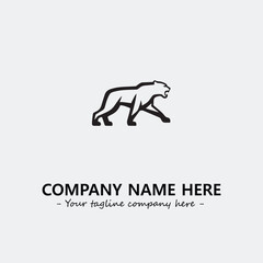 Phanter illustration black and white for logo company vector image
