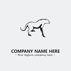 Phanter illustration black and white for logo company vector image
