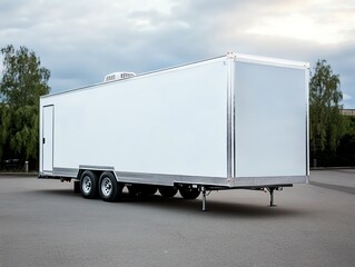 Custom advertising trailer with LED panels, mobile billboard concept