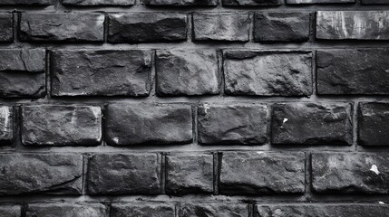 Fototapeta premium Dark Grey Stone Brick Wall Texture Background