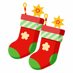 Christmas  stockings isolated on white background