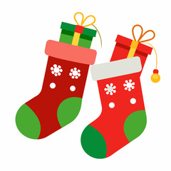 Christmas  stockings isolated on white background