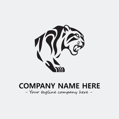 Phanter illustration black and white for logo company vector image
