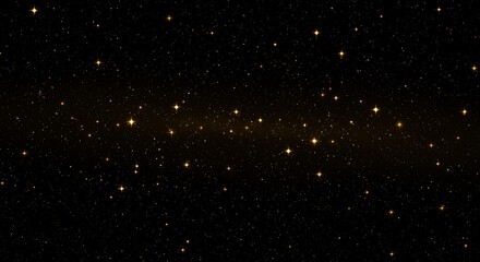 Obraz premium Cosmic Dust and Golden Trails AI Generated