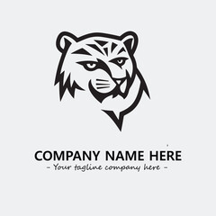 Phanter illustration black and white for logo company vector image
