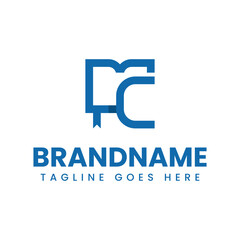 Letter C or MC Book Education Logo, symbolizing knowledge, inspiration, and academic excellence