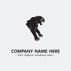 Phanter illustration black and white for logo company vector image
