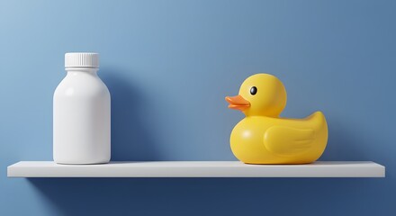Simple shelf display with baby bath products