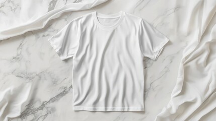 Obraz premium Blank white tshirt mockup clothing apparel undershirt.