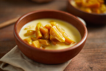 Poached Pumpkin in Coconut Milk