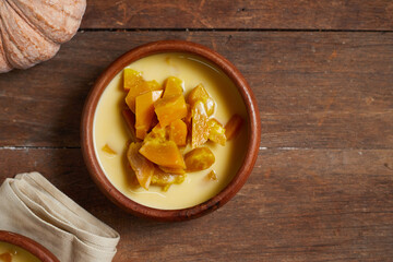 Poached Pumpkin in Coconut Milk