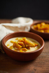 Poached Pumpkin in Coconut Milk