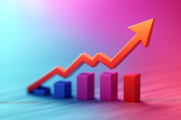 Fototapeta premium Stock market growth chart financial success investment business trend