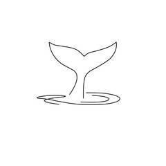 Whale tail one line