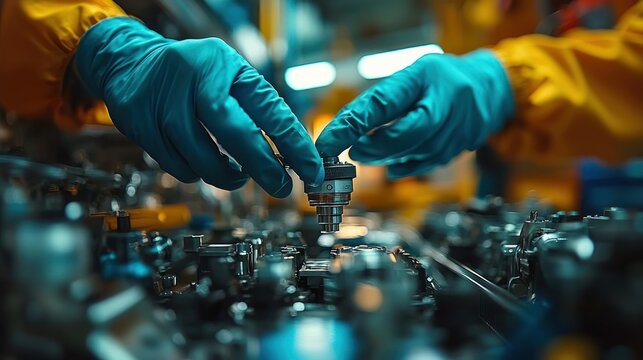 Precision Engineering: A Close-Up View of Meticulous Assembly