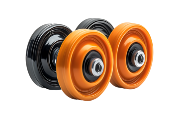 Plastic Casters isolated on transparent background
