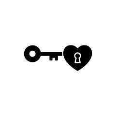 Key Unlocking Heart-Shaped Lock Symbolizing Unlocking Potential Icon