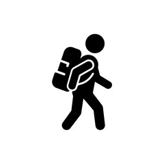 A Person Walking with a Backpack - Symbolizing Personal Journey and Growth
