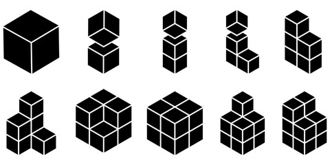A cube glyph icon