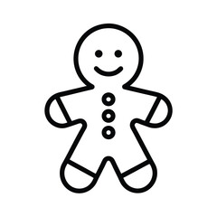 gingerbread man isolated on white