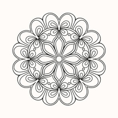A Symmetrical Mandala Illustration in Vector Style Isolated on Transparent Background for Decorative and Spiritual Themes