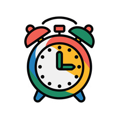 Vector Illustration of a Multicolored Limited Time Icon Isolated on Transparent Background for Sales and Promotions