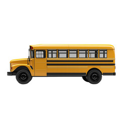 A school bus icon in side view isolated white background