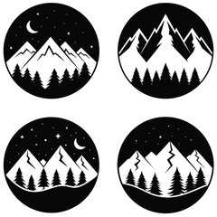 Summit Vector Silhouetted Bundle Set Collection