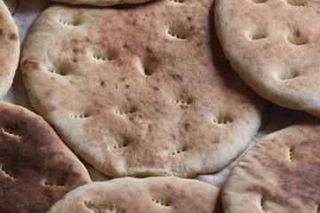 Khobz Close Up, Traditional Moroccan Bread