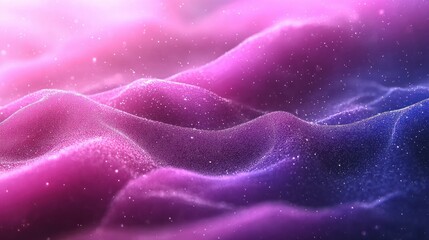 Obraz premium Abstract Purple and Pink Cosmic Landscape: A Serene Digital Art