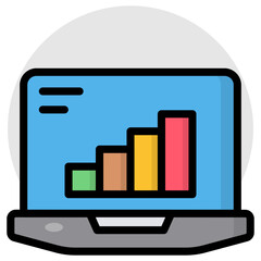 Editable design icon of signal bars