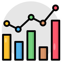 Modern design icon of business chart