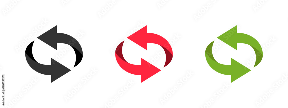 Poster arrow icon set. rotation arrows. circle arrow icon set. symbol of reload, refresh, loading, recycle 