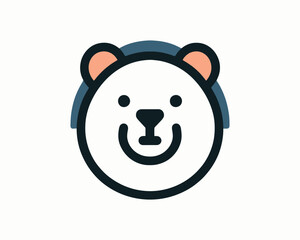 Cute Bear Logo for Baby Products