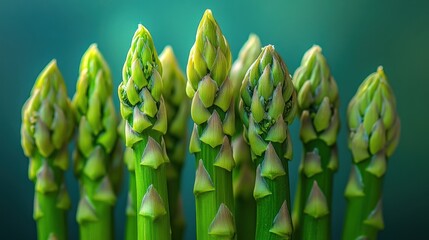Close-up of fresh green asparagus spears. (1)