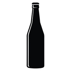 beer bottle isolated on white
