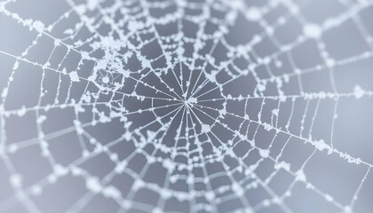 Fototapeta premium Broken Spiderweb Detail Closeup