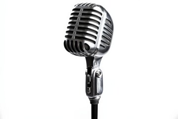 Vintage Microphone Isolated on White