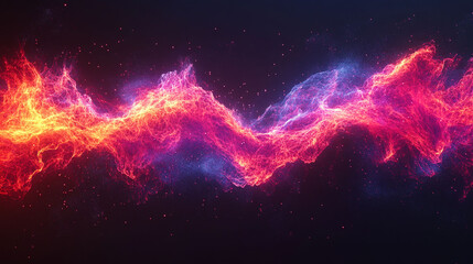 Obraz premium Abstract swirling nebulae of fiery, vibrant colors.