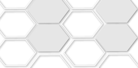 Futuristic 3D White and grey  Geometric Structure Featuring Abstract Polygonal Honeycomb Pattern, Technology-Inspired Design, and a Luxurious, Modern Vector Background for Innovation