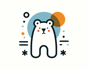 Playful Bear Illustration for Children’s Store Branding
