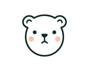 Fototapeta premium Minimal Bear Illustration for Kids’ Toy Packaging